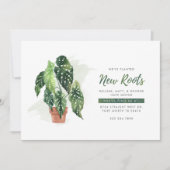 Faire-part Nous avons déplacé Plante d'aquarelle Botanique Mo (Devant)