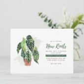 Faire-part Nous avons déplacé Plante d'aquarelle Botanique Mo (Debout devant)