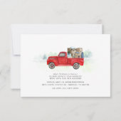 Faire-part Nous avons déplacé Red Truck Moving Address Premiu (Dos)