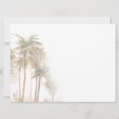 Faire-part Nous avons déplacé Script Palm Trees Aquarelle Mov (Dos)