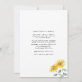 Faire-part Nous avons déplacé Tournesol en mouvement (Dos)