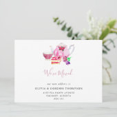 Faire-part Nous avons déplacé un ensemble de thé d'aquarelle (Debout devant)