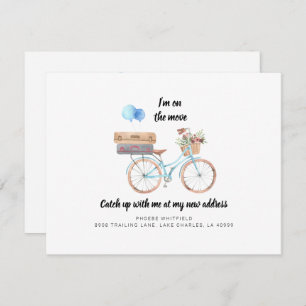 Faire-part Nous avons déplacé une nouvelle adresse Bicycle Mo