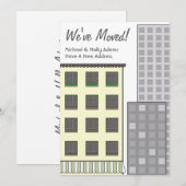 Faire-part Nous avons déplacé une nouvelle adresse / nouvel a (Devant / Derrière)