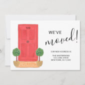 Faire-part Nous avons déplacé une nouvelle adresse Porte Aqua (Devant)