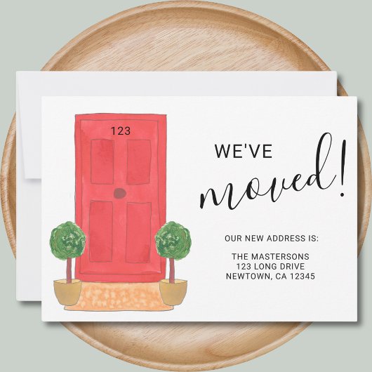 Faire-part Nous avons déplacé une nouvelle adresse Porte Aqua