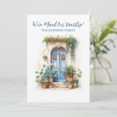 Faire-part Nous avons déplacé une nouvelle adresse Porte d'aq (Debout devant)