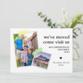 Faire-part Nous avons déplacé Washi Tape Photos Personnalisé (Debout devant)