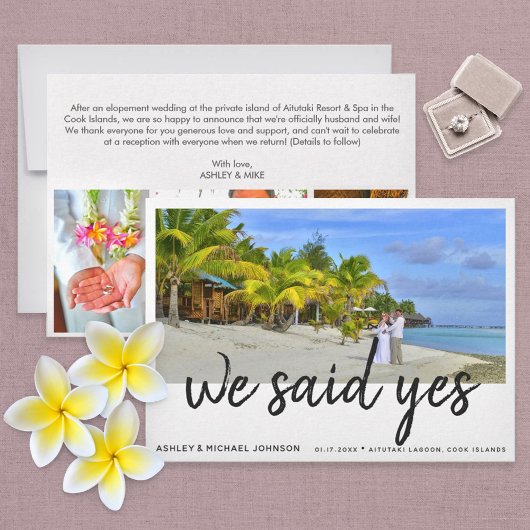 Faire-part Nous avons dit Oui | 4 Photo Annonce de Mariage