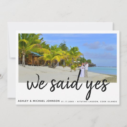 Faire-part Nous avons dit Oui | 4 Photo Annonce de Mariage (Devant)