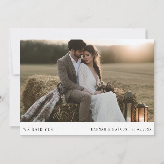 Faire-part Nous Avons Dit Oui Boho Budget Mariage Photo Virtu (Devant)