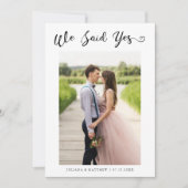 Faire-part Nous Avons Dit Oui Coeur Moderne Script Mariage Ph (Devant)