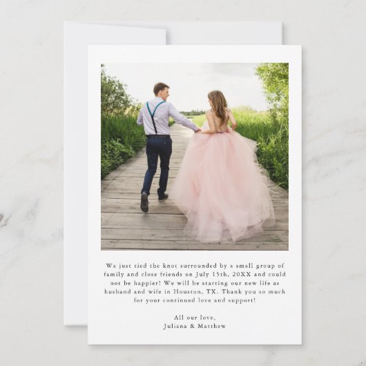 Faire-part Nous Avons Dit Oui Coeur Moderne Script Mariage Ph (Dos)