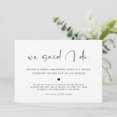 Faire-part Nous avons dit oui Mariage (Debout devant)