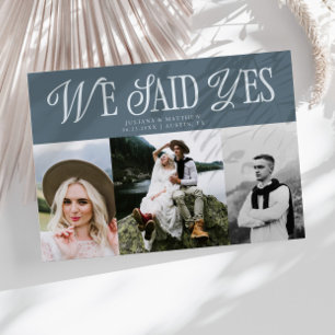 Faire-part Nous Avons Dit Oui Mariage Vintage Multi Photo Ard