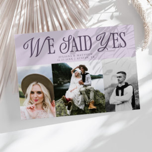 Faire-part Nous Avons Dit Oui Mariage Vintage Multi Photo Vio