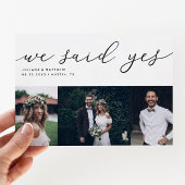 Faire-part Nous Avons Dit Oui Script Moderne Mariage Multi Ph