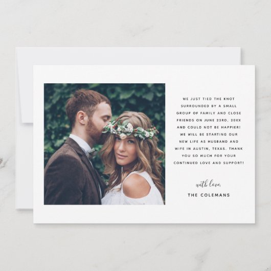 Faire-part Nous Avons Dit Oui Script Moderne Mariage Multi Ph (Dos)