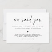 Faire-part Nous Avons Dit Oui Simple Mariage (Devant)