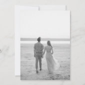 Faire-part Nous avons Elopé Black and White Heart Photo Elope (Dos)