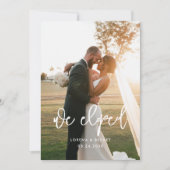 Faire-part Nous avons élopé Contemporain moderne photo mariag (Devant)