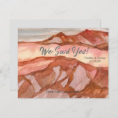 Faire-part Nous Avons Elopé Death Valley Outdoor Adventure (Devant / Derrière)