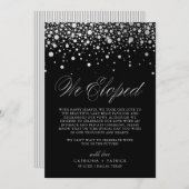 Faire-part Nous Avons Elopé Faux Silver Foil Confetti Mariage (Devant / Derrière)