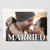 Faire-part Nous avons Elopé Marié Mariage moderne photo (Devant / Derrière)