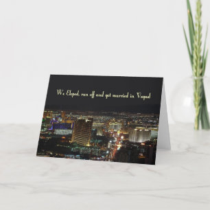 Faire-part Nous avons Eloped, couru et nous nous sommes marié