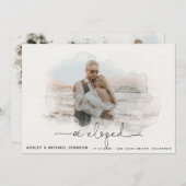 Faire-part Nous avons Eloped Script 4 Mariage photo Faire-par (Devant / Derrière)