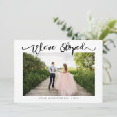 Faire-part Nous avons Eloped Script Mariage Multi Photo (Debout devant)