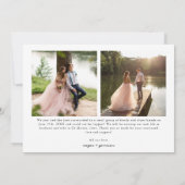 Faire-part Nous avons Eloped Script Mariage Multi Photo (Dos)