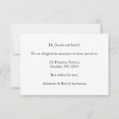 Faire-part Nous avons évolué le changement d'adresse photo (Dos)