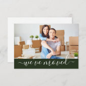 Faire-part Nous avons évolué le changement d'adresse photo (Devant / Derrière)