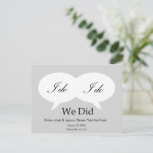 Faire-part NOUS AVONS FAIT - carte postale customisée de (Debout devant)