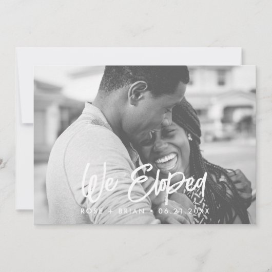 Faire-part Nous Avons Fait Un Mariage Photo Personnalisé Mode (Devant)