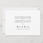 Faire-part Nous Avons Fait Un Mariage Photo Personnalisé Mode (Dos)