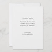 Faire-part Nous avons lié le Mariage d'Elopement photo modern (Dos)