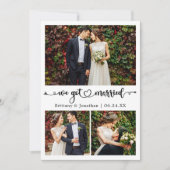 Faire-part Nous avons marié Calligraphie Heart 3 Mariage phot (Devant)