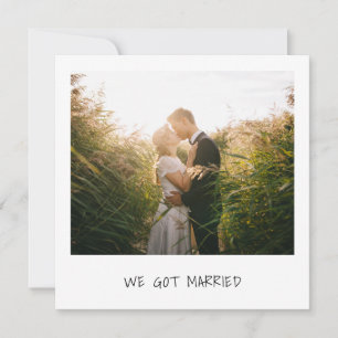 Faire-part Nous Avons Marié Mariage Photo Elopement