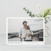 Faire-part Nous avons mis le noeud en quatre ! Mariage Elopem (Debout devant)