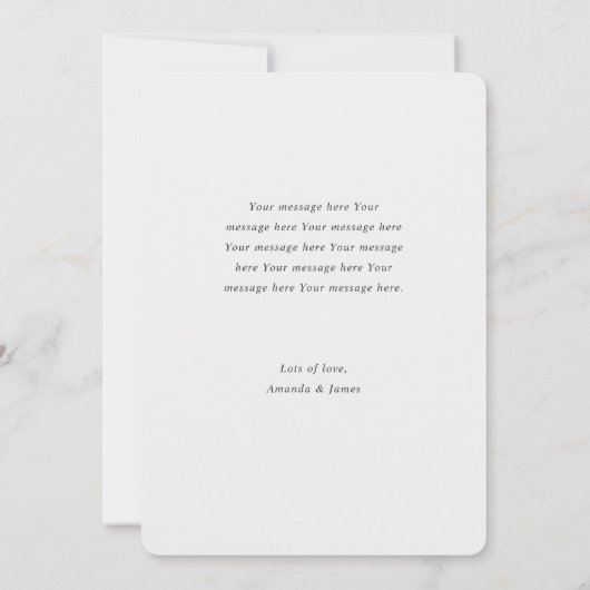 Faire-part Nous avons mis le noeud en quatre ! Mariage Elopem (Dos)