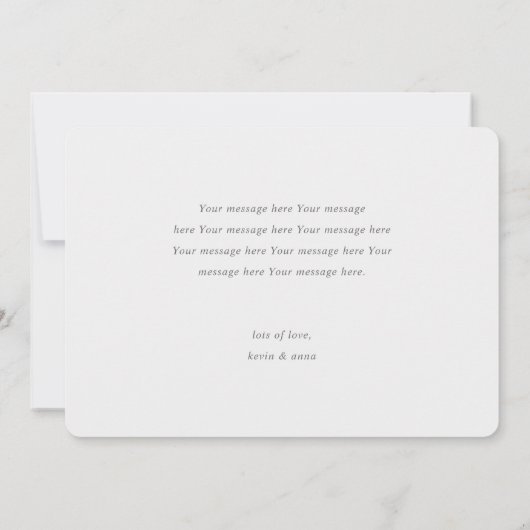 Faire-part Nous avons mis le noeud en quatre ! Mariage Elopem (Dos)