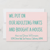 Faire-part Nous avons mis nos pantalons d'adultes et avons ac (Devant)