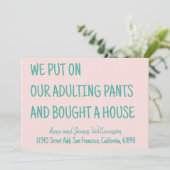 Faire-part Nous avons mis nos pantalons d'adultes et avons ac (Debout devant)