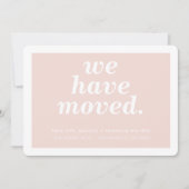 Faire-part NOUS AVONS MOUVÉ moderne minima nouvelle adresse b (Devant)