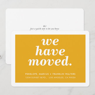 Faire-part NOUS AVONS MOUVÉ moderne minimal nouvelle adresse