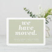 Faire-part NOUS AVONS MOUVÉ moderne minimal nouvelle adresse  (Debout devant)