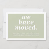 Faire-part NOUS AVONS MOUVÉ moderne minimal nouvelle adresse  (Devant)