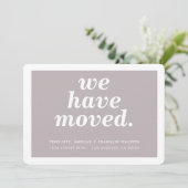 Faire-part NOUS AVONS MOUVÉ moderne minimal nouvelle adresse  (Debout devant)